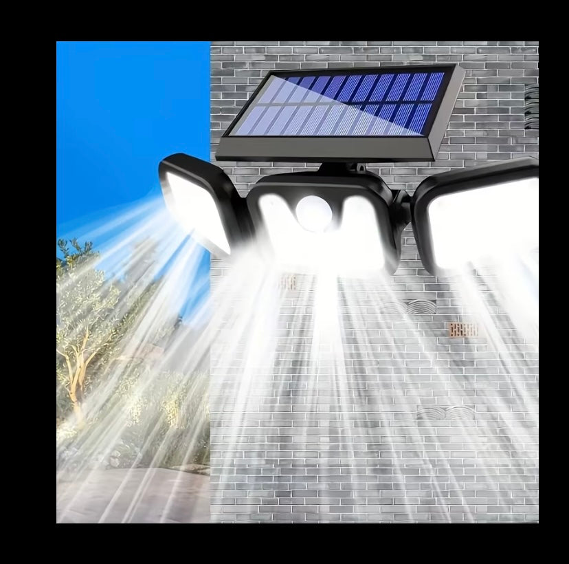 Solar powered outdoor light 3face