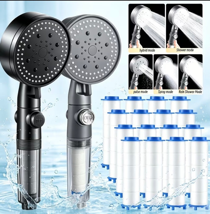 Shower head with built in filter