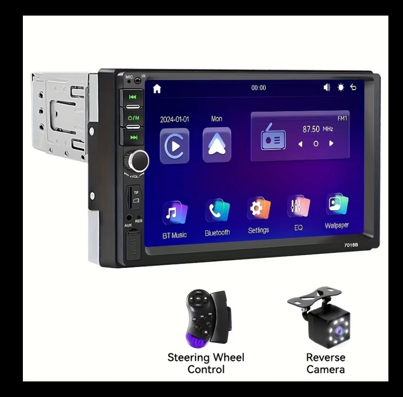 Single din 7 inch touch radio for car