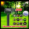 Solar powered ultra sonic pest repeller
