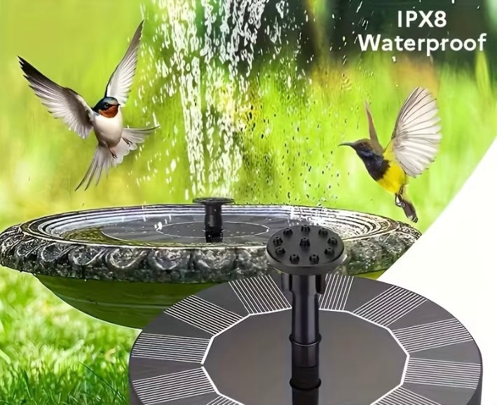 Solar bird fountain