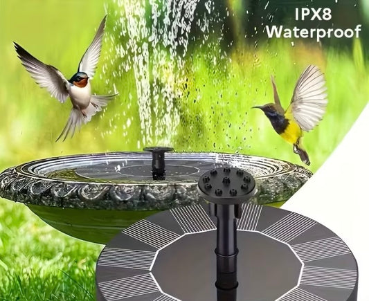 Solar bird fountain