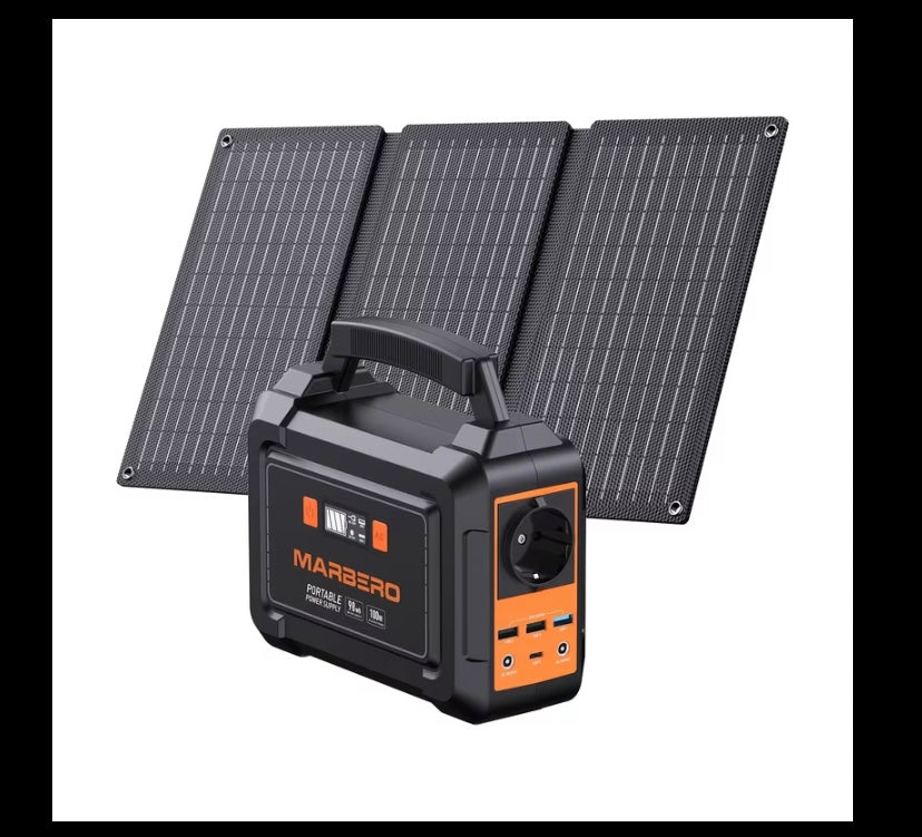 Portable power station including solar panel 30W