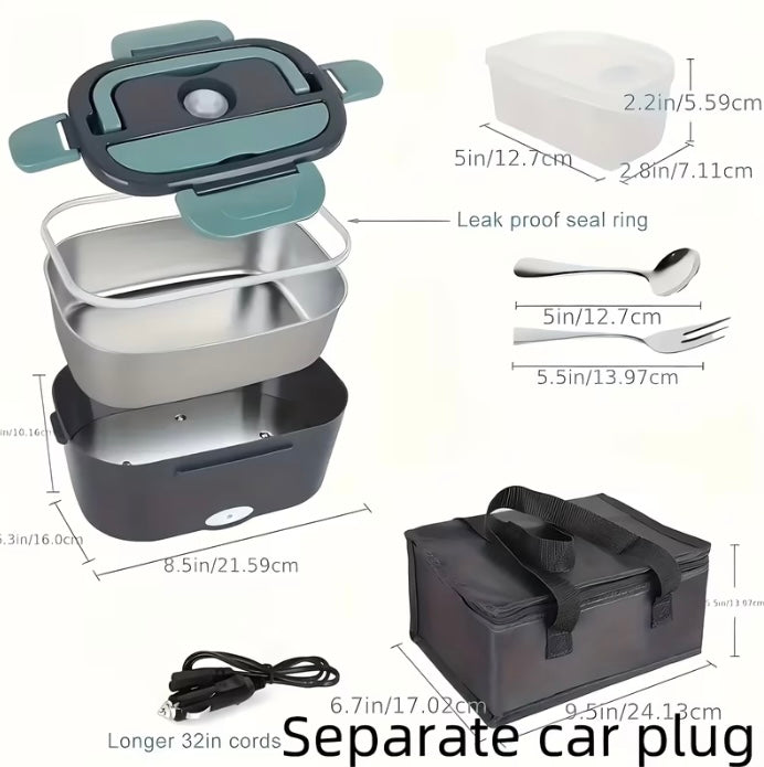 Heating lunchbox with car plug