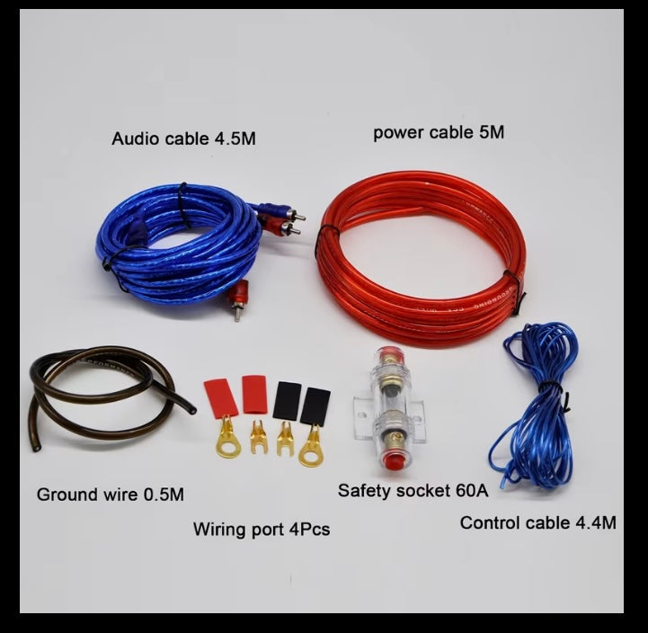 Wiring kit for amp and sub