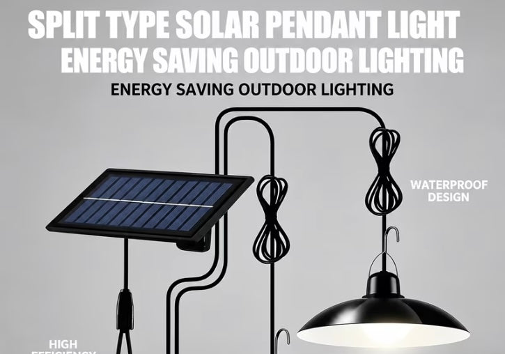 Solar pendant light dual head