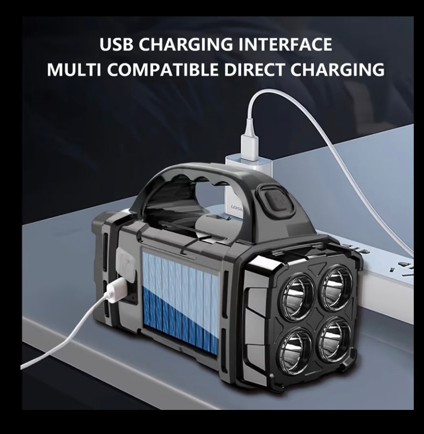 Solar powered power bank and torch