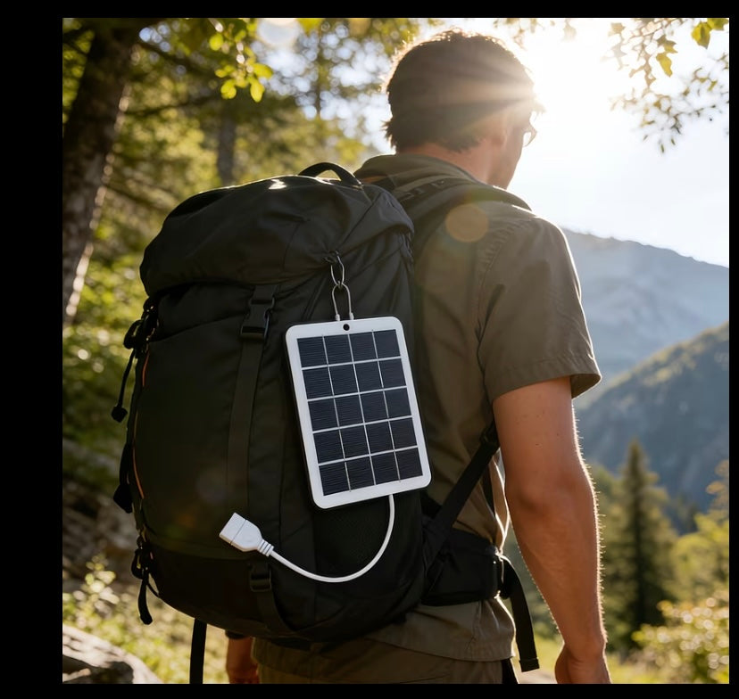 Solar powered back up charger